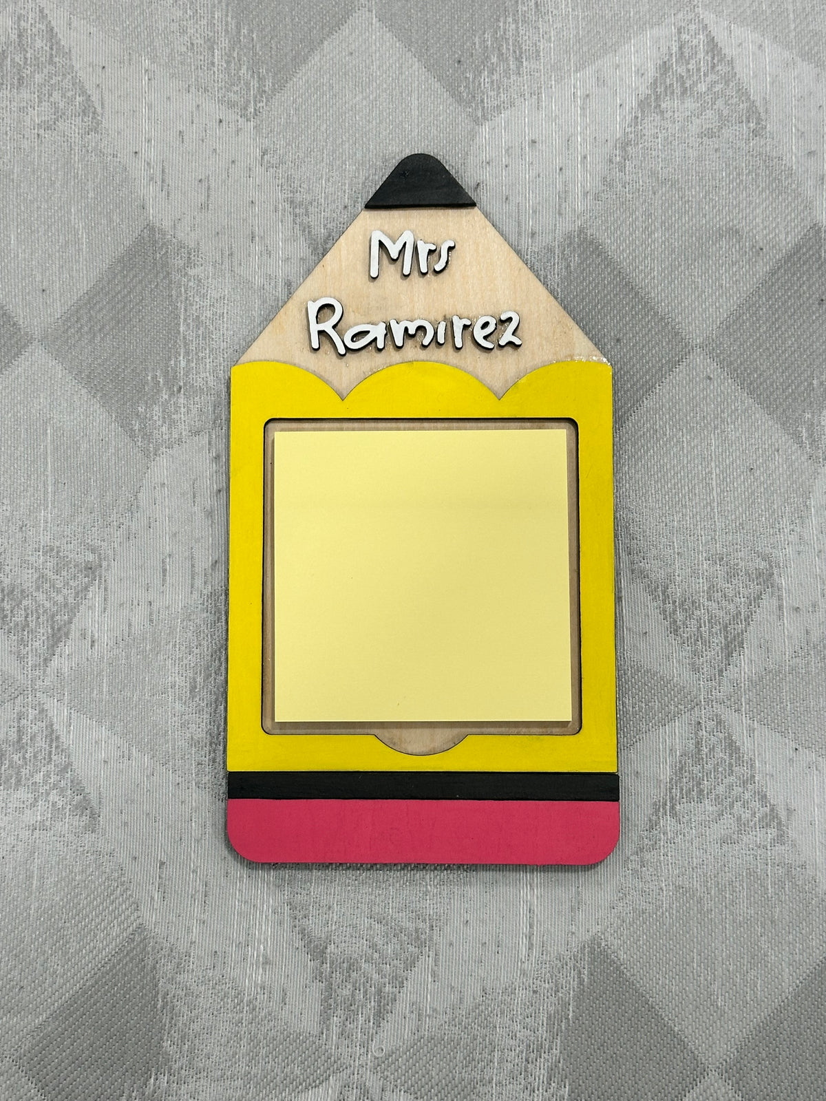 Personalized Pencil Sticky Note Holder – Teacher Gift