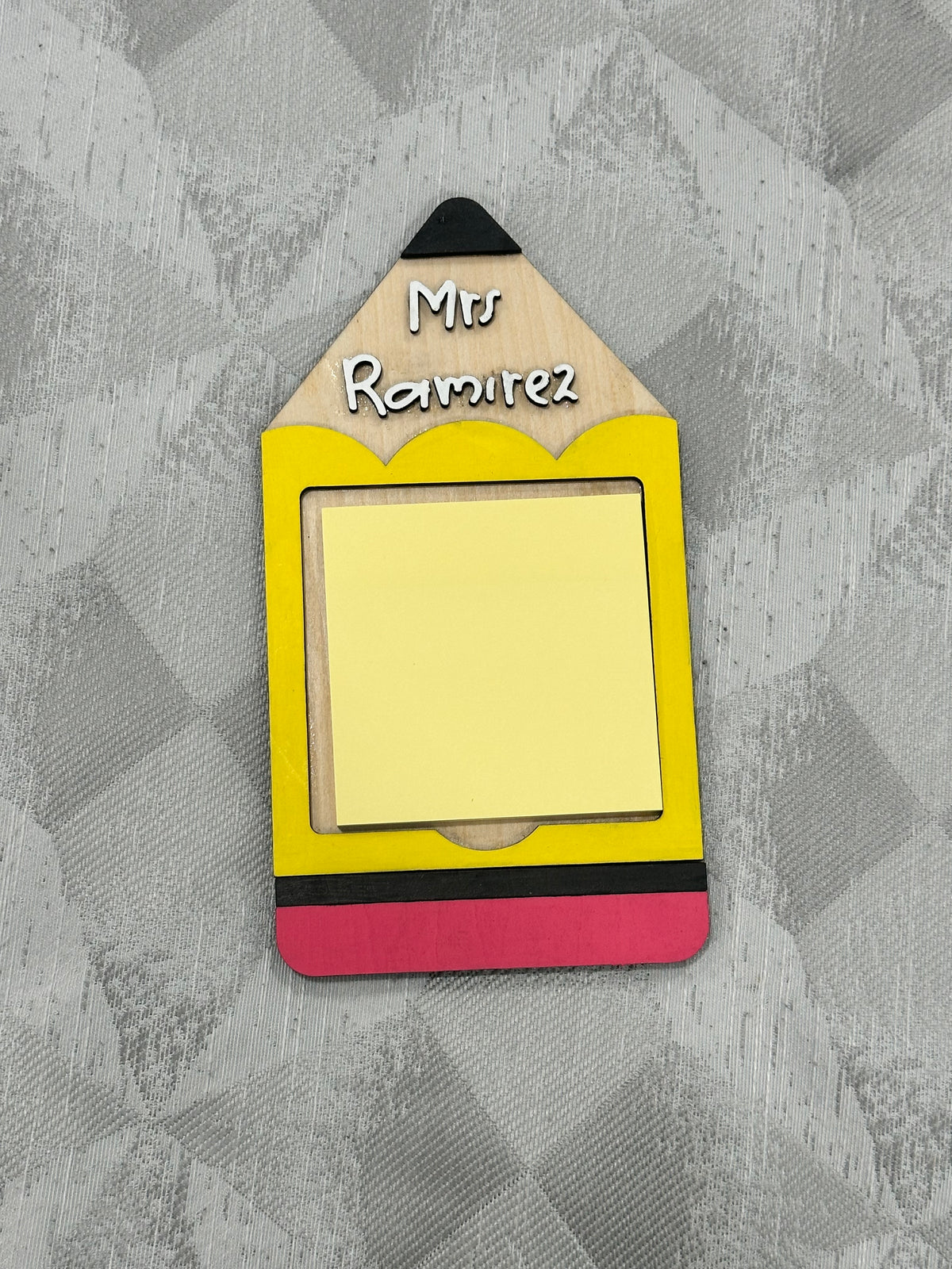 Personalized Pencil Sticky Note Holder – Teacher Gift