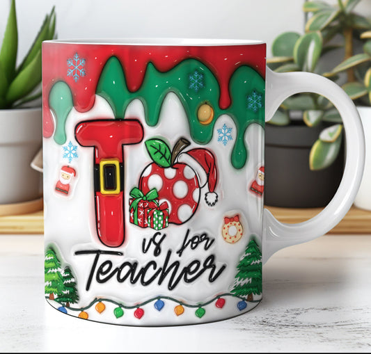 Christmas Teacher Custom Mug