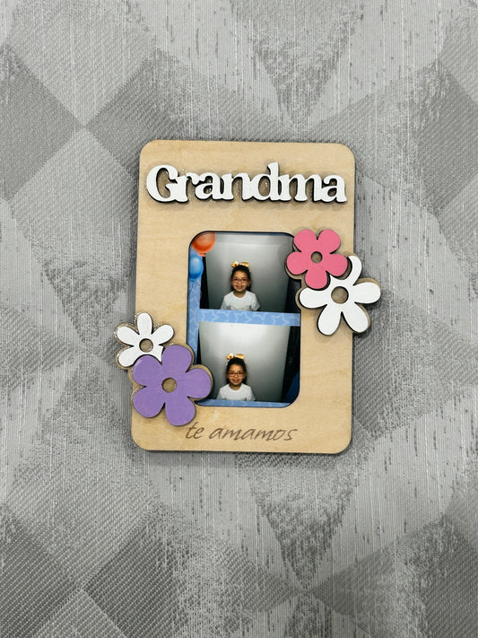 Personalized Photo Magnet Frame – Wooden Laser Engraved