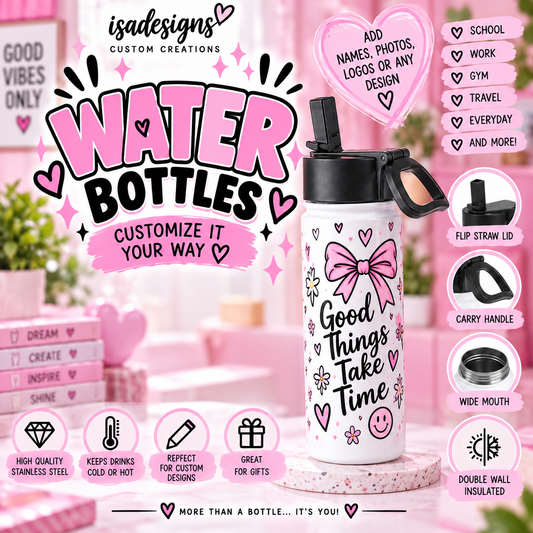 18 onz Personalized Stainless Steel Water Bottle