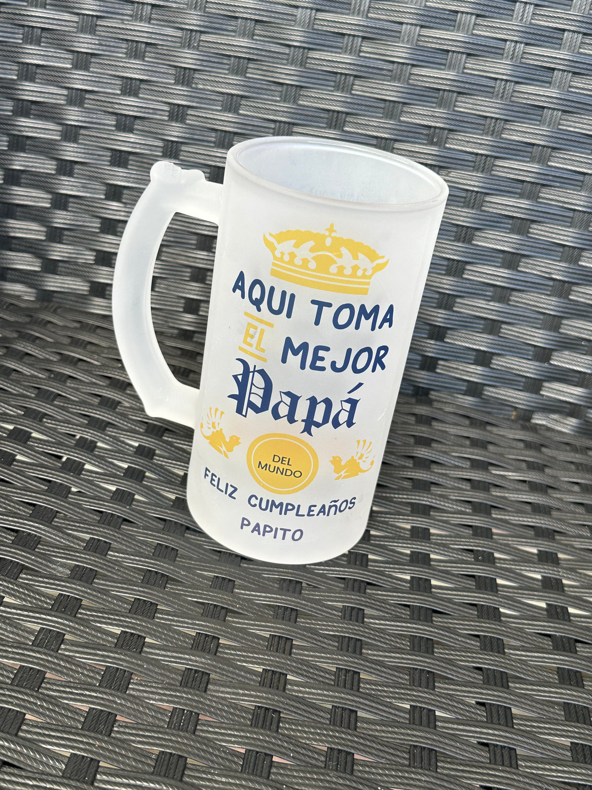 Aquí toma el mejor papá jarra de cerveza