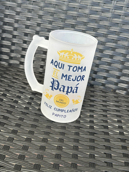 Aquí toma el mejor papá jarra de cerveza