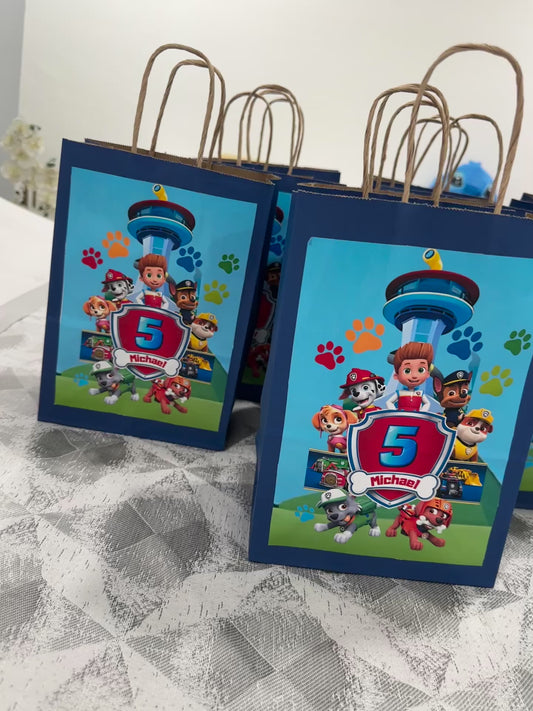 Personalized Birthday Party Favor Bags