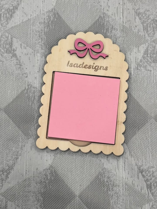 Personalized Sticky Note Holder – Wooden Laser Engraved